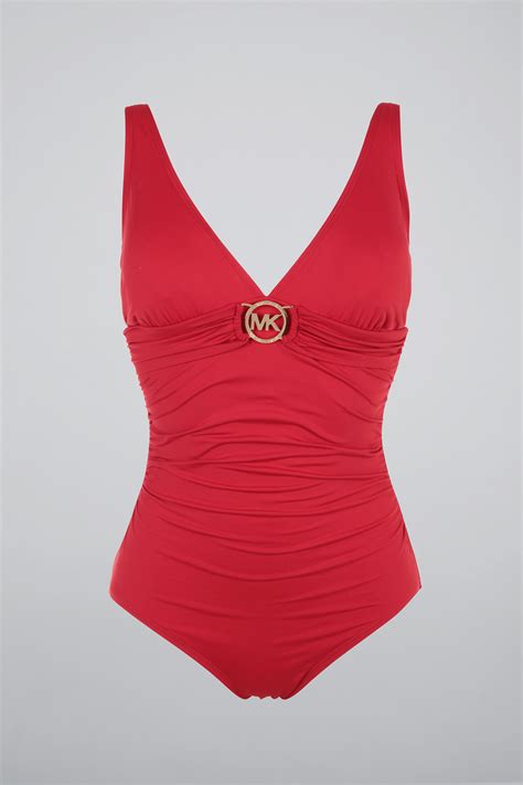 michael kors red swimsuit|Michael Kors black bikini.